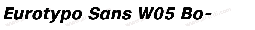 Eurotypo Sans W05 Bo字体转换